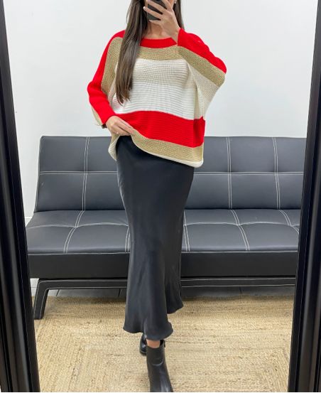 LUREX STRIPED JUMPER AH250652 RED