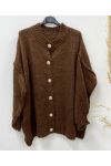 MORBIDO GILET OVERSIZE CON BOTTONI AH255136 CIOCCOLATO