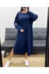 OVERSIZED JURK MET MARINEBLAUWE SPLIT AH36278