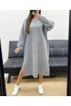 VESTIDO OVERSIZE CON ABERTURAS AH36278 GRIS