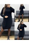 CHUNKY KNIT SWEATER DRESS AH36269 BLACK