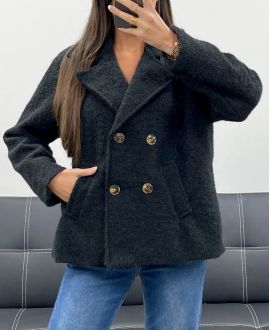CAPPOTTO CON FODERA 2 TASCHE AH36265 NERO