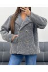MANTEAU AVEC DOUBLURE 2 POCHES AH36265 GRIS