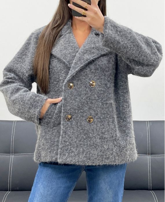 MANTEAU AVEC DOUBLURE 2 POCHES AH36265 GRIS
