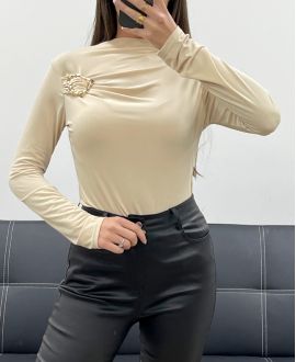 SCHICKES TOP MIT SCHNALLE AH36274 BEIGE