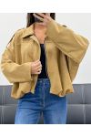 GIACCA IN CAMOSCIO AH2555040 CAMMELLO CHIARO
