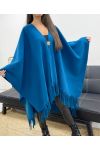 ACCESORIO CAPA CON FLECOS DE GRAN TAMAÑO AH36322 AZUL