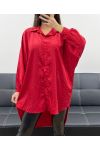 ABITO TUNICA IN RASO TAGLIE FORTI AH36386 ROSSO