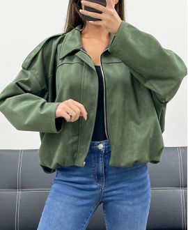 SUEDE JACKET AH2555040 KHAKI