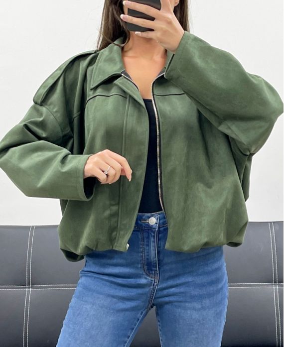 GIACCA IN CAMOSCIO AH2555040 KHAKI