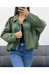 SUEDE JACKET AH2555040 KHAKI