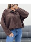 CHOCOLATE AH2555040 SUEDE JACKET