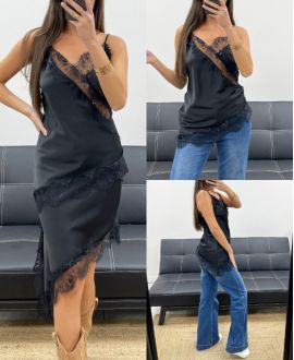 KORONKOWY SATYNOWY TOP AH36283