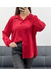 CAMICIA IN RASO AH250621 ROSSO BORGOGNA