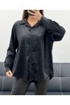 CHEMISE SATIN CLOUTéE AH250621 NOIR