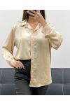 CHEMISE SATIN CLOUTéE AH250621 BEIGE