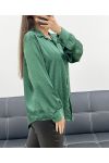GREEN AH250621 STUDDED SATIN SHIRT