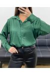 CHEMISE SATIN CLOUTéE AH250621 VERT