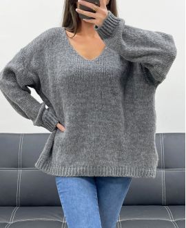 MAGLIONE COCOONING OVERSIZE AH250601 GRIGIO SCURO