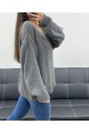 OVERSIZE-COCOONING-PULLOVER AH250601 DUNKELGRAU