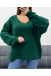 SWETER OVERSIZE COCOONING AH250601 ZIELONY