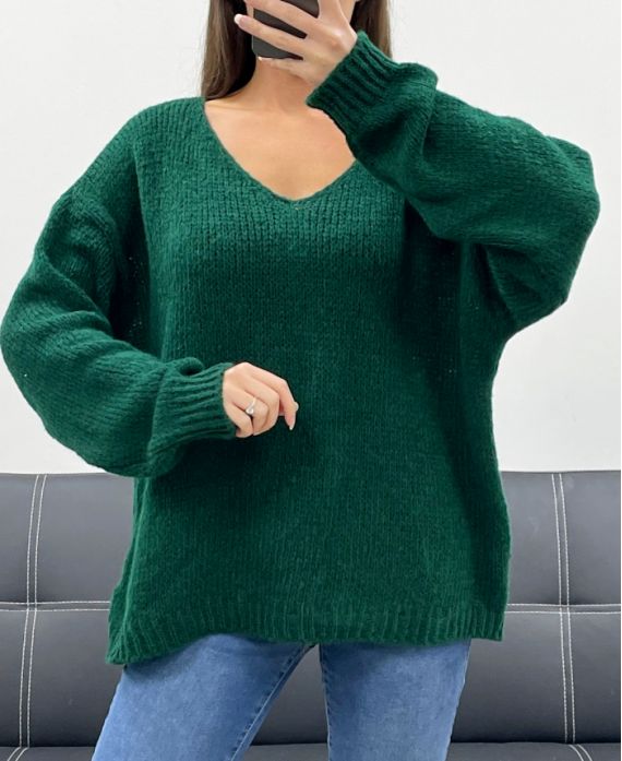 SUÉTER OVERSIZE COCOONING AH250601 VERDE