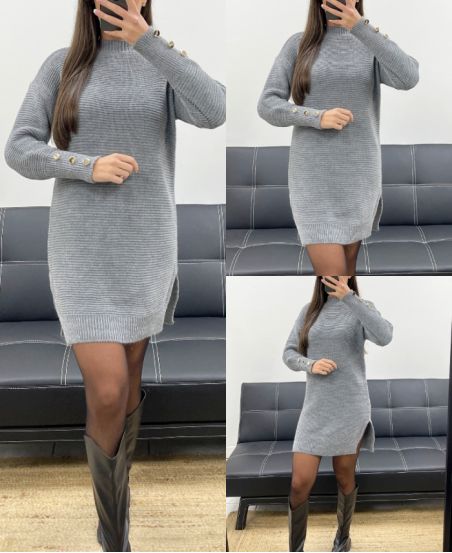 ABITO MAGLIONE CON MANICHE A BOTTONI AH255234 GRIGIO