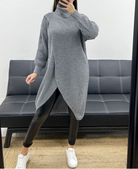 JERSEY LARGO DRAPEADO AH250609 GRIS