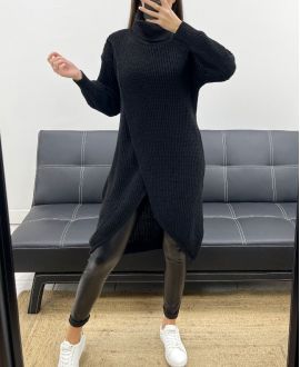 DŁUGI DRAPOWANY SWETER AH250609