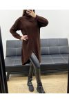 CHOCOLATE AH250609 LONG DRAPED SWEATER