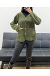 WOOL JACKET WITH 2 POCKETS AH250713 KHAKI