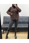WOOL JACKET WITH 2 POCKETS AH250713 CHOCOLATE