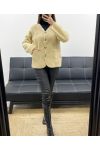 GIACCA IN LANA CON 2 TASCHE AH250713 BEIGE