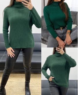 MAGLIA A COSTE AH250634 VERDE
