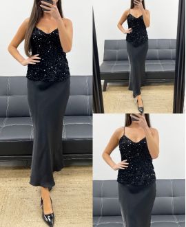 TOP DE LENTEJUELAS NEGRAS AH250664