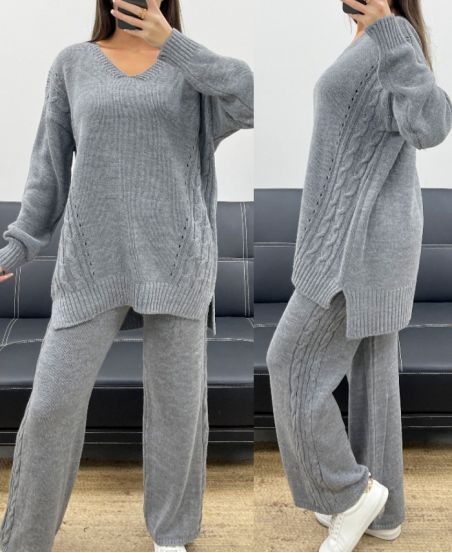 MAGLIONE + AH250650 ABITO IN MAGLIA GRIGIO