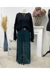 LONG LACE SKIRT AH250679 GREEN