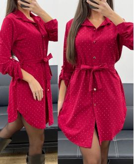 SUKIENKA TUNIKA + PASEK AH250701 BORDOWA