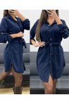 DRESS STUDDED TUNIC + NAVY AH250701 BELT