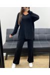 PLUS SIZE STRICKPULLOVER SET + HOSE AH250721 SCHWARZ
