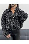 VESTE ZIPéE SEQUINS AH250669 ARGENT