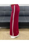 PANTALON 2 POCHES A BANDES AH250688 BURGUNDY