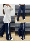 2-POCKET TROUSERS WITH STRIPES AH250688 NAVY BLUE