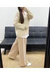 PANTALON 2 POCHES A BANDES AH250688 BEIGE