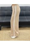PANTALON 2 POCHES A BANDES AH250688 BEIGE