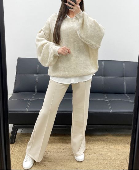 PANTALONE 2 TASCHE CON PINCES A COSTINE AH255077 BEIGE