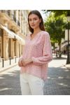 BLOUSE MIT PUNKTEN BEDRUCKT SS2095 PINK