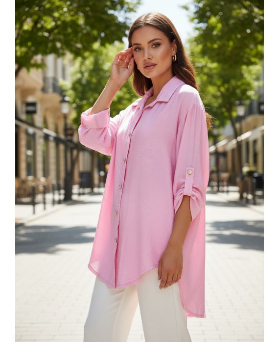 VLOEIEND OVERSIZED SHIRT SS2102 ROZE