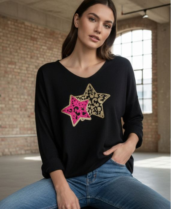 LEKKI LUŹNY SWETER DOUBLE STAR FLOKOWANY PE0264