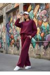 ENSEMBLE SWEAT OVERSIZE LOVE + PANTALON 2 POCHES AH255260 BURGUNDY